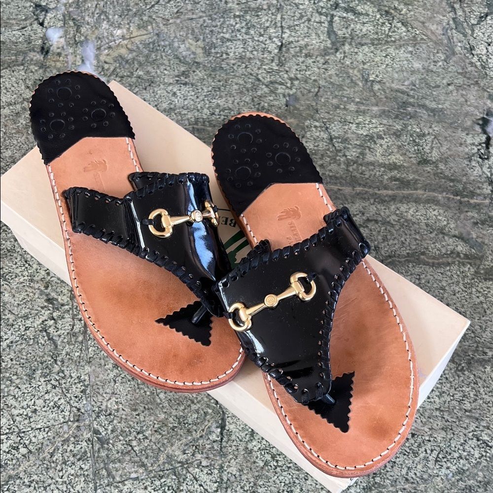Elegant Black and Tan Women's Sandals